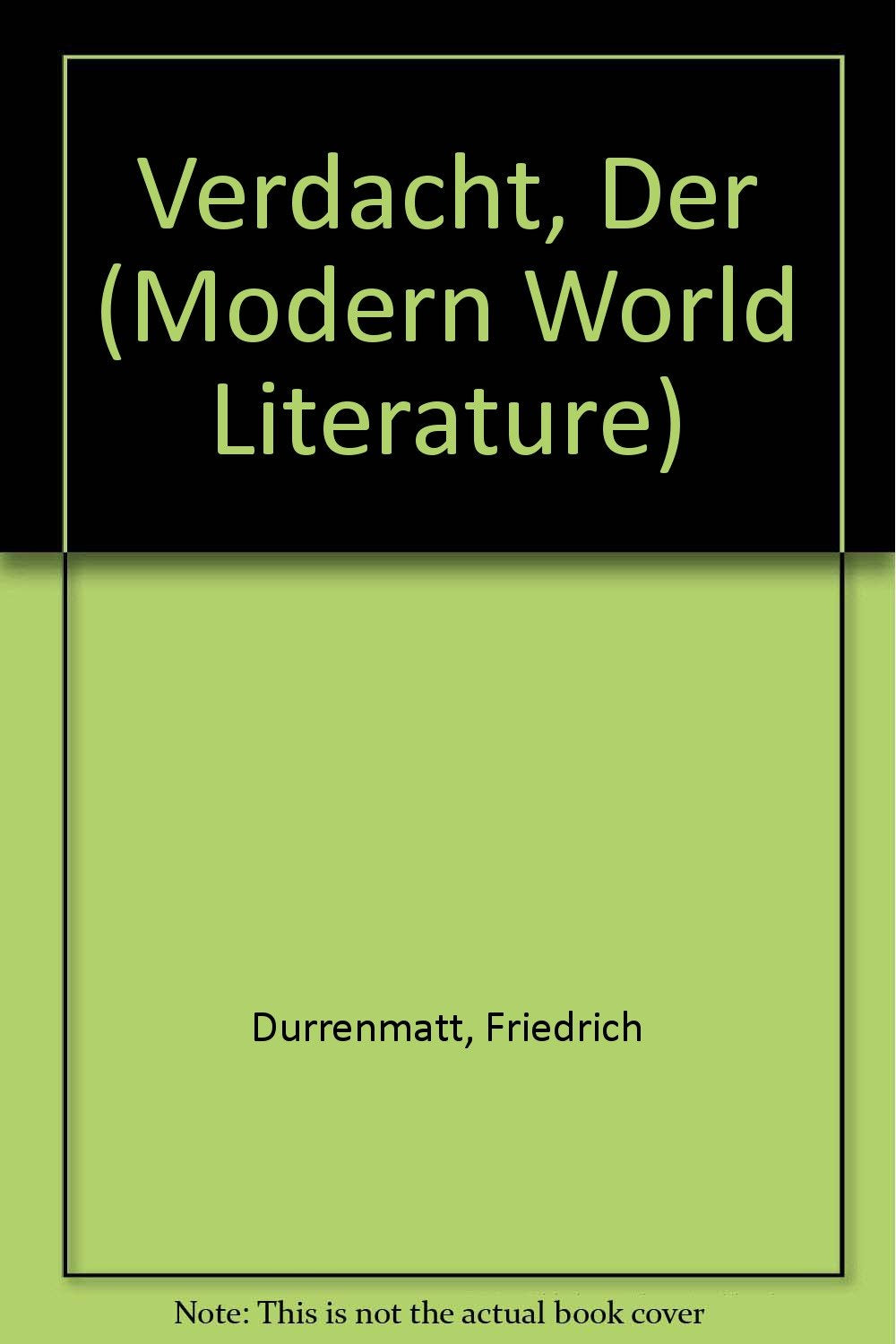 Verdacht, Der (Modern World Literature) book cover