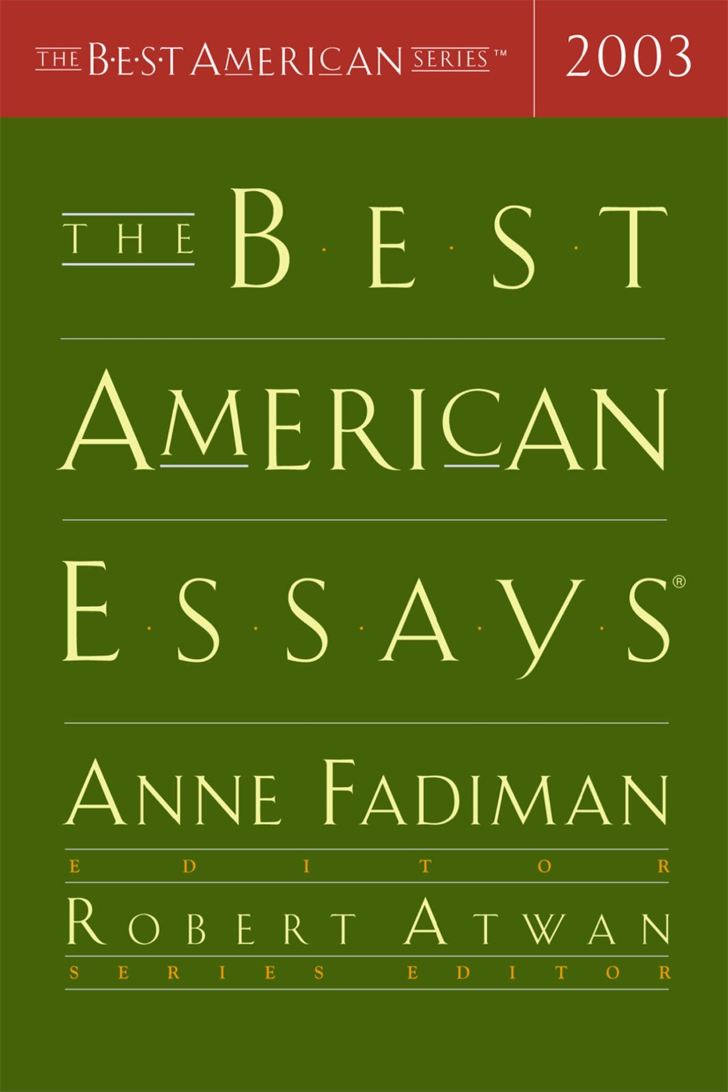 Best American Essays (2003) book cover
