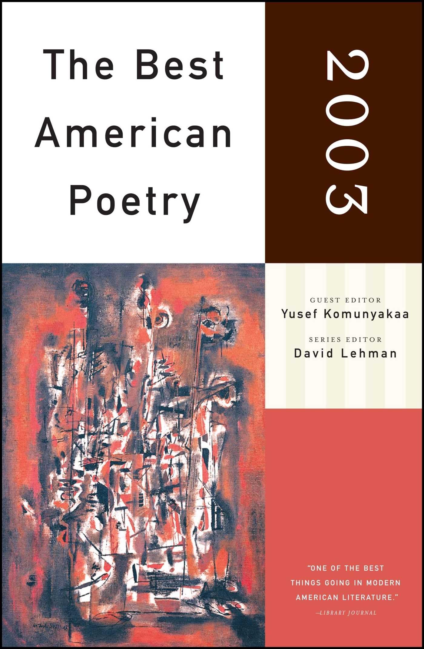 Best American Poetry 2003: Series Editor David Lehman (2003) book cover