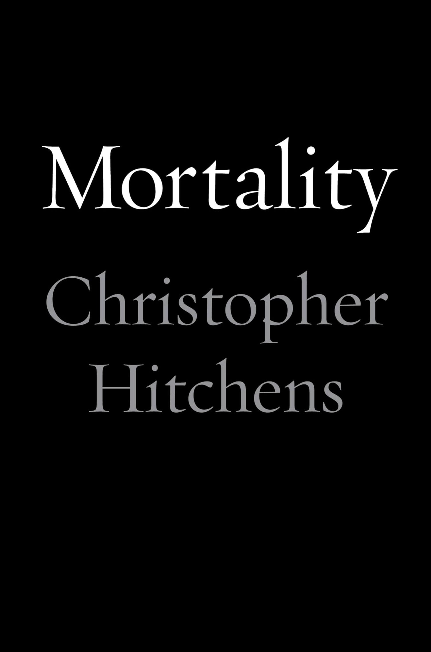 Mortality book cover