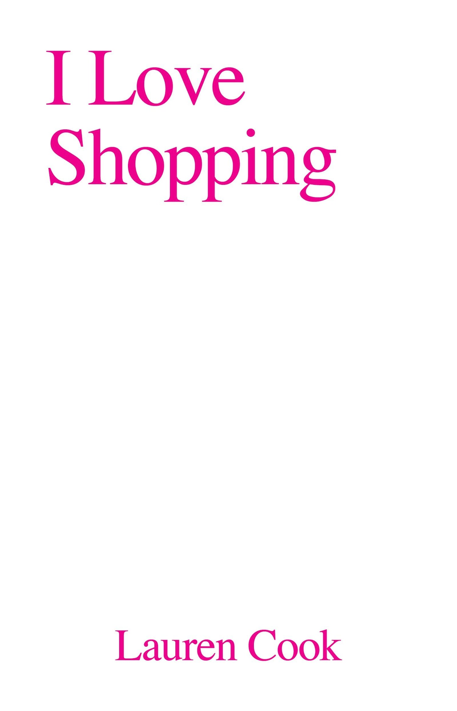 I Love Shopping book cover