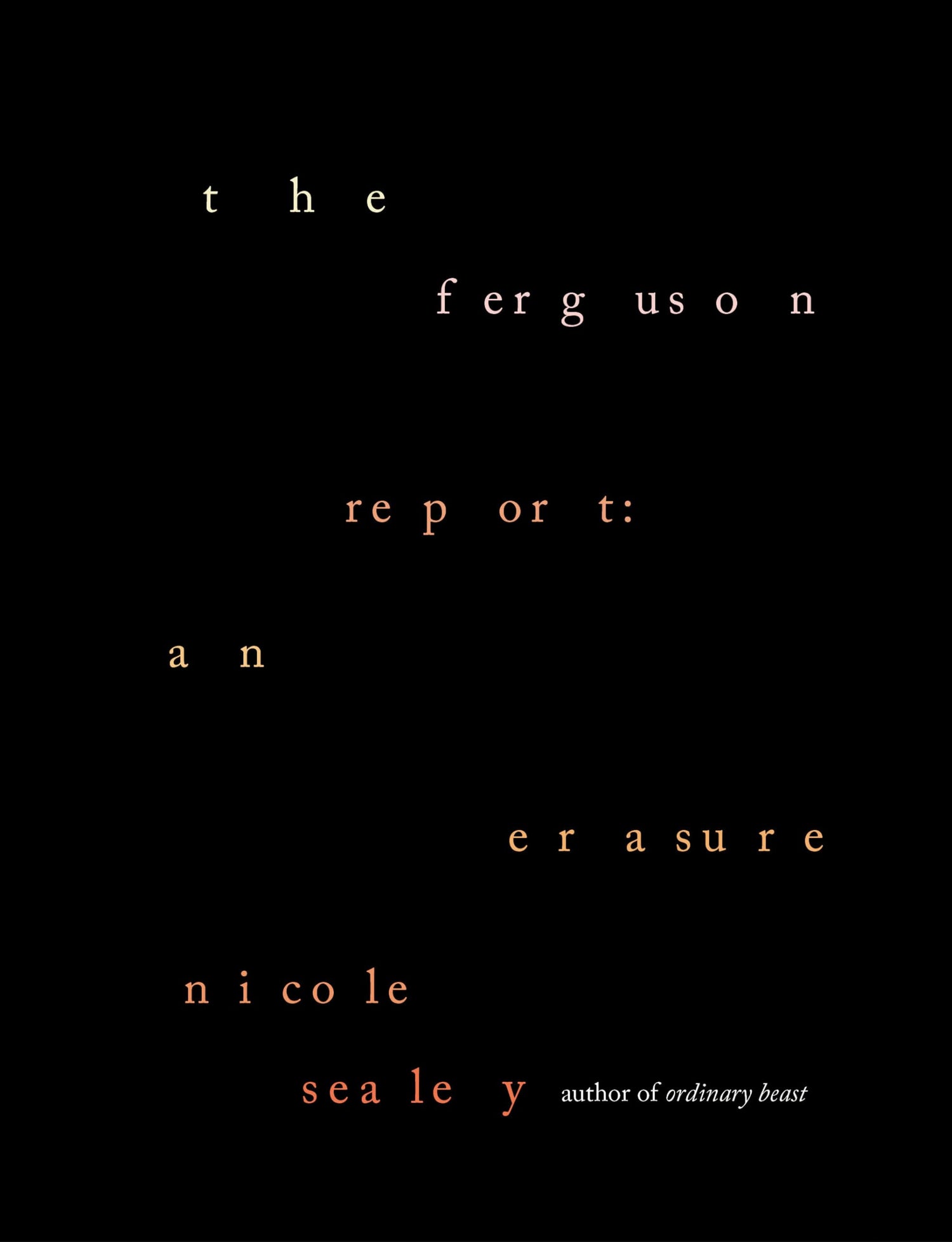 Ferguson Report: An Erasure book cover