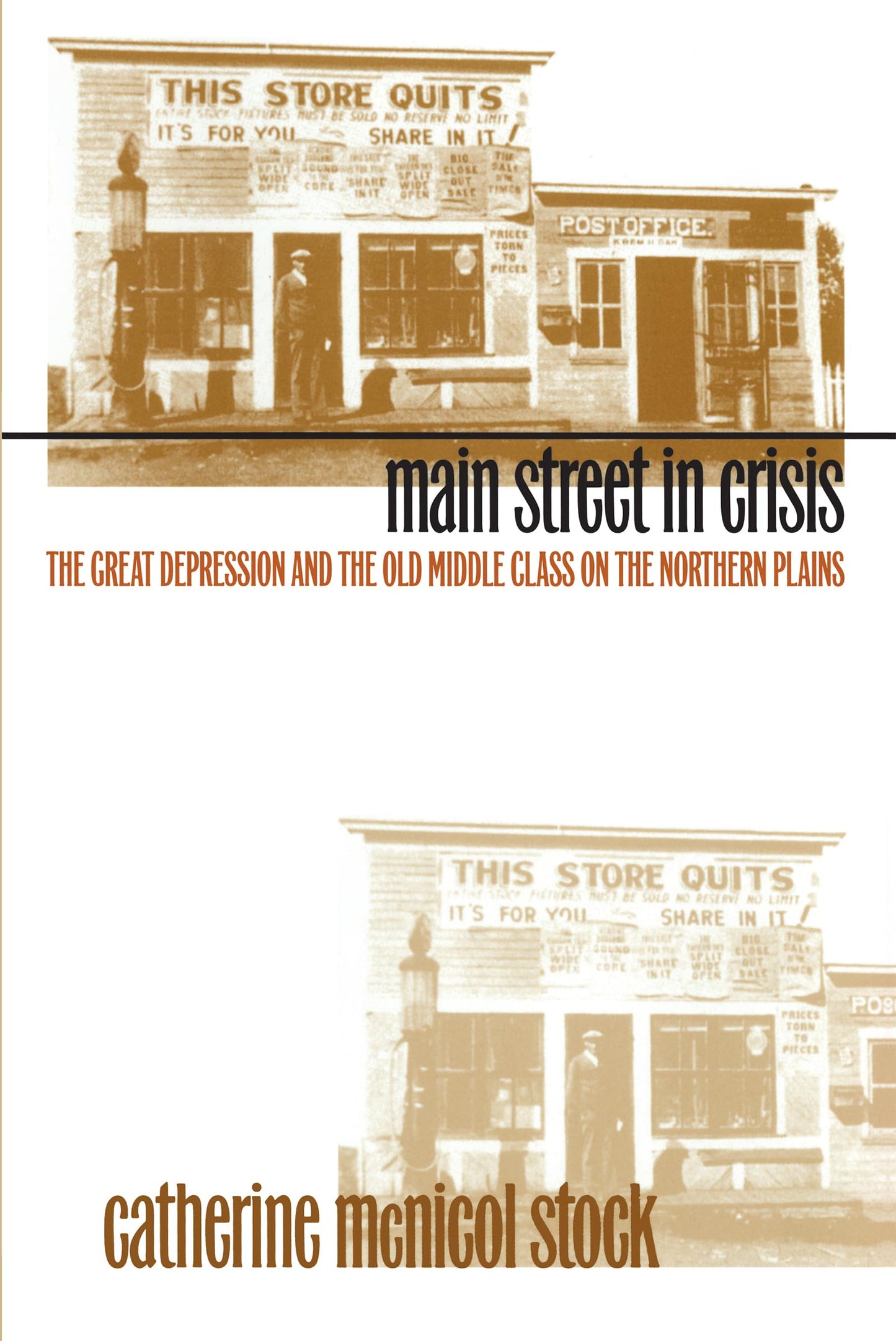 Main Street in Crisis: The Great Depression and the Old Middle Class on the Northern Plains book cover
