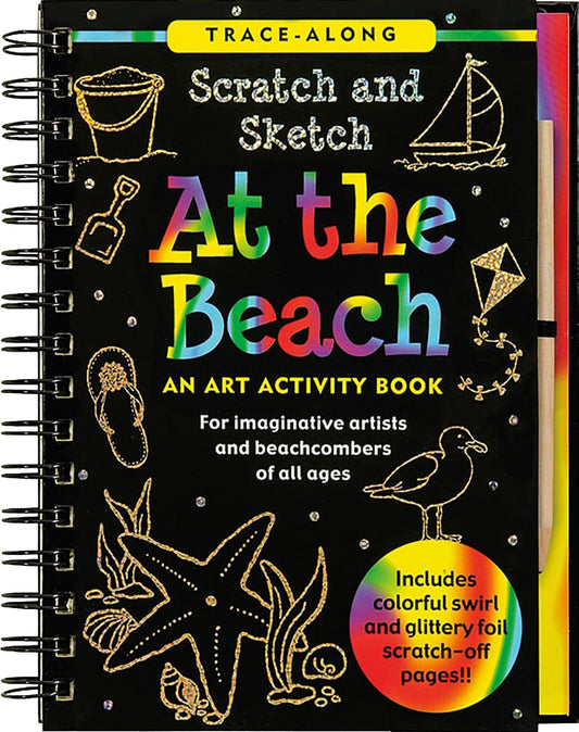 Scratch & Sketch at the Beach (Trace-Along) [With Wooden Stylus]