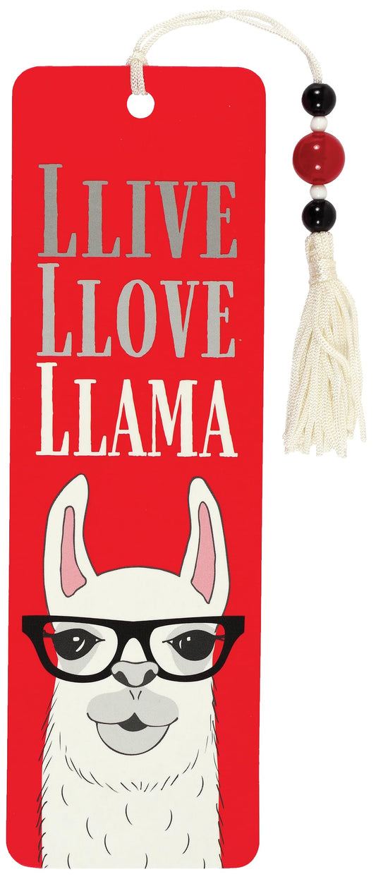 Llive Llove Llama Beaded Bookmark