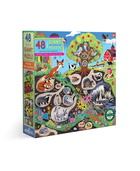 eeBoo Within The Country 48 Piece Giant Floor Jigsaw Puzzle, 30