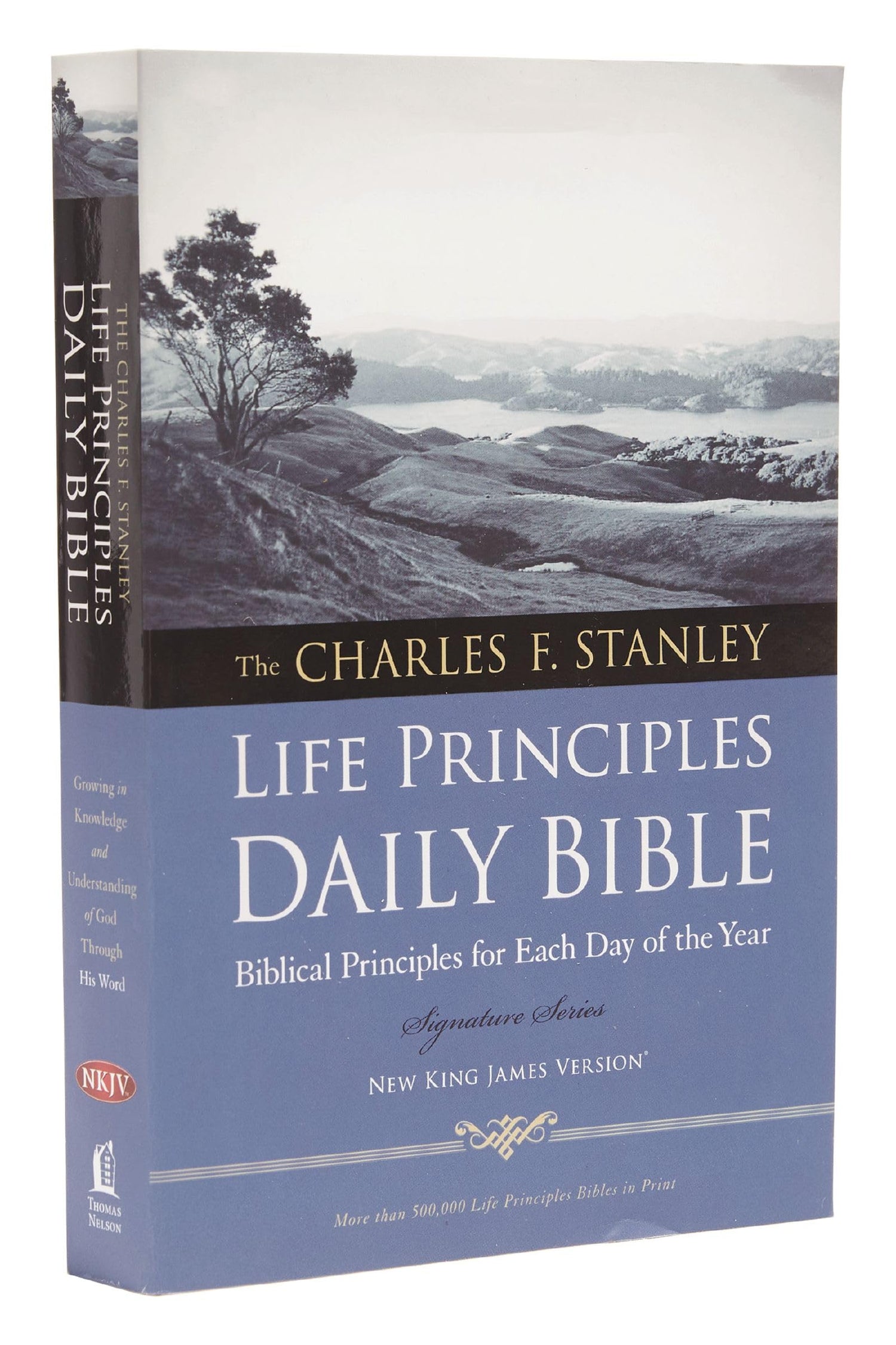 Charles F. Stanley Life Principles Daily Bible-NKJV book cover