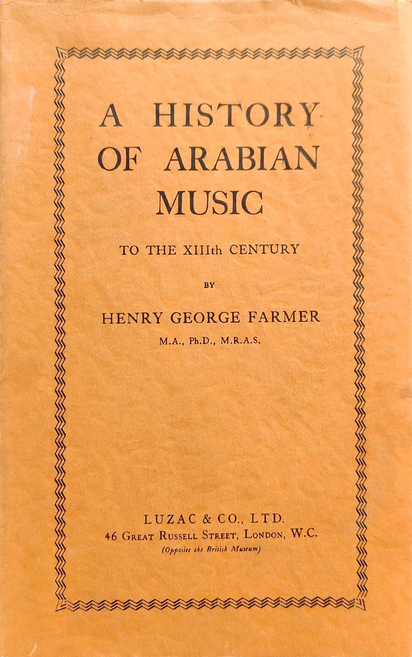 History of Arabian Music book cover