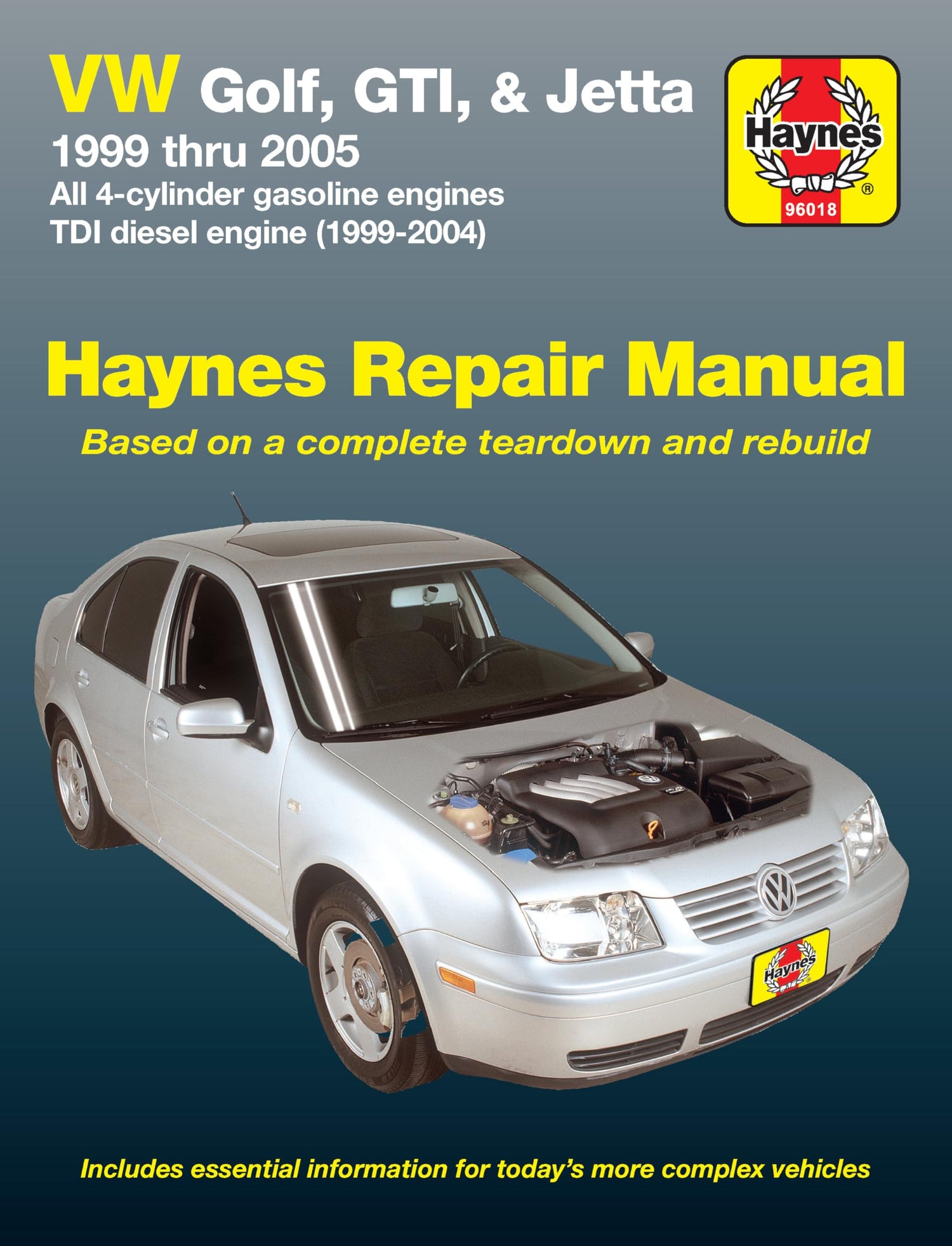 VW Golf, Gti, & Jetta, 1999 Thru 2005 Haynes Repair Manual book cover