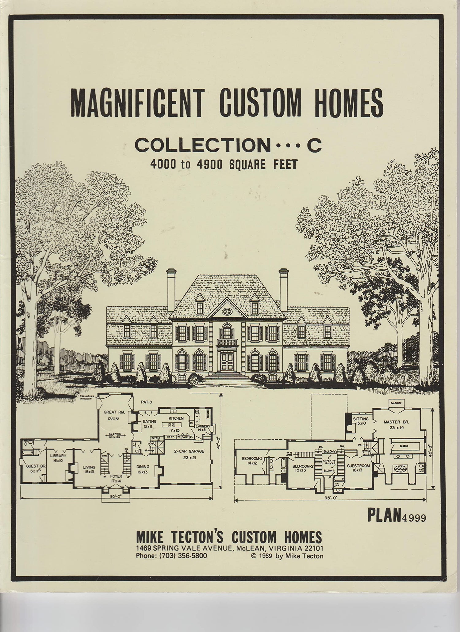 Magnificent Custom Home Collection 4000 to 4900 Sq. Ft. 100 Home Plans: Collection C book cover