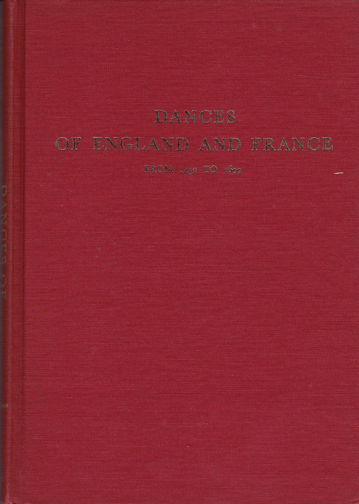 Dances of England and France from 1450-1600 book cover