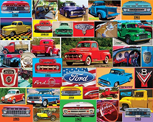 White Mountain Puzzles Classic Ford Pickups - 1000 Piece Jigsaw Puzzle